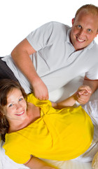 Fototapeta premium Young happy pregnant couple