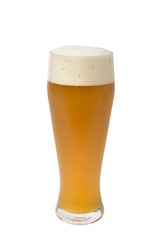 Bier, Weizen, Weißbier, weißer Hintergrund