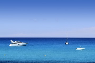 Fototapeta na wymiar Formentera Cala Saona mediterranean best beaches