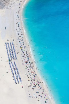 Myrtos Beach aerial view