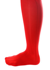 Red stocking isolated on white