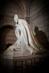Cardinal Richard sculpture. Crypte of the Sacre Coeur, Paris