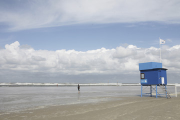 rettungsschwimmerhäuschen an der deutschen Nordseeküste