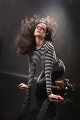 Young woman with great long hair