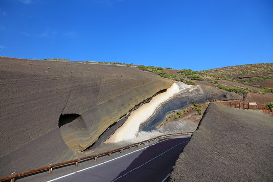 La Tarta, Sediment Layers Outcrop. El Teide Volcano.