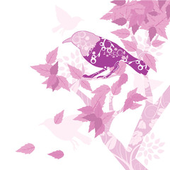 birds and floral background