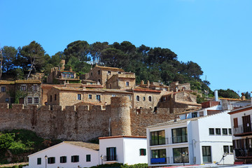 Fototapeta na wymiar Cityscape view of old Tossa de Mar, Costa Brava, Spain.