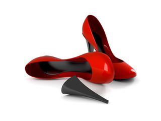 Red High Heels Shoes
