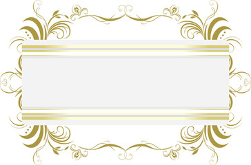 Decorative floral frame. Title. Vector