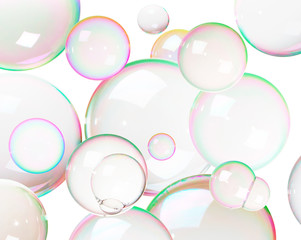 Colorful soap bubbles