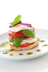 Fresh Tomato, Basil and Mozzarella salad