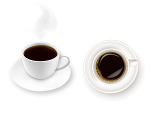 Cup of coffee. Photo-realistic vector.