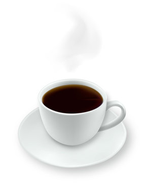 Cup of coffee. Photo-realistic vector.