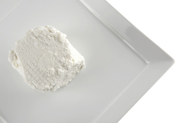 light cheese on plate