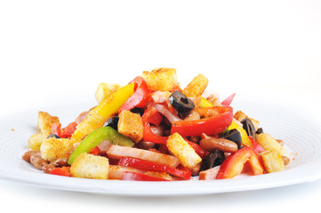 salad on  plate
