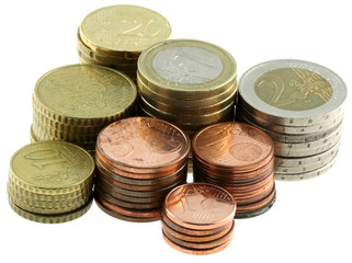 assortiment de pièces d'euros
