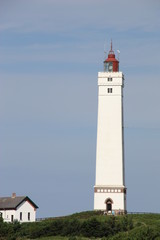 Fototapeta na wymiar Leuchtturm von Blavand in Dänemark