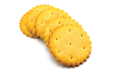 Round Crackers Stack Isolated