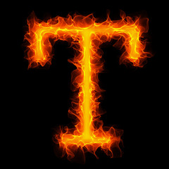 Fire letter T