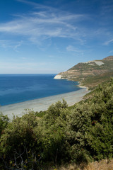 Fototapeta na wymiar Plaża Cap Corse (nonza)