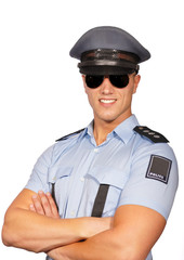 Portrait of a smiling police officer