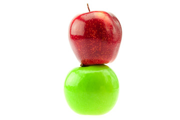 apples isolated on white