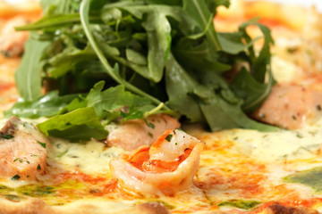 pizza on a white background