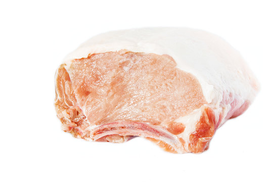 Meat - pork, pork loin isolated on a white background
