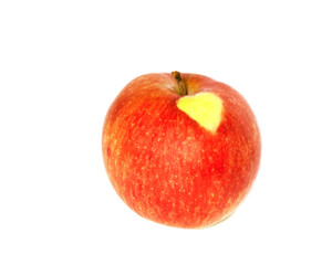 Apple with the natural coloration of the heart