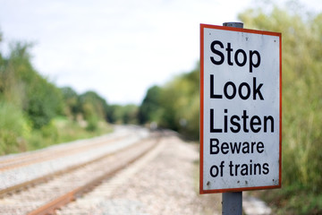 Train danger sign