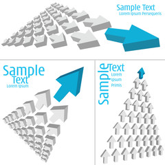 Vector Leadership Arrows Set