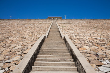 Obraz premium Stairsteps to the top of dam
