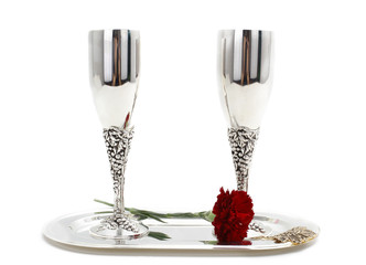 Steel wineglass