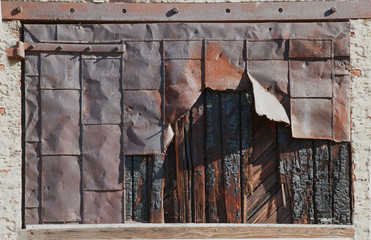 Deteriorating Rusty Steel Door