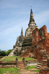 Fototapeta na wymiar Ruins in the ancient city of Ayutthaya, Thailand.