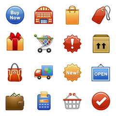Stylized icons. Shopping.