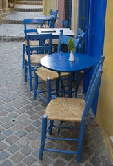 Fototapeta na wymiar The colours of the old town in Chania in Crete 2