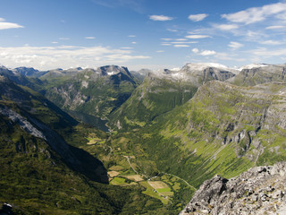 View over Geiranger fjord