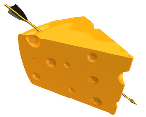 Cheese Love concept. 3D render (Hi-Res)