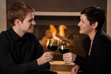 Romantic couple dating