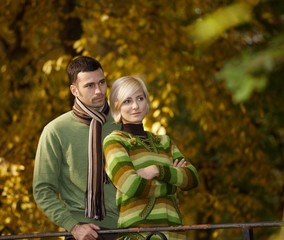 Portrait of young couple in nature