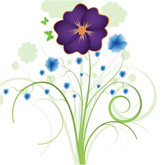 Abstract flowers background with place for your text