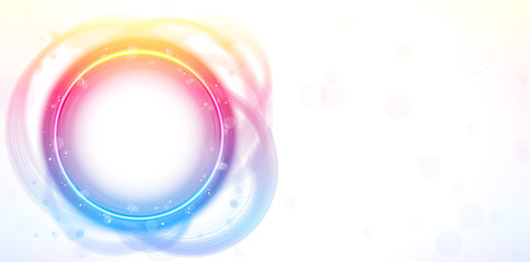 Rainbow Circle Border Frame Brush Effect.