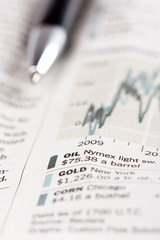 pen and business graph