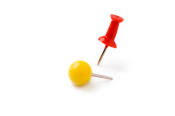 Drawing pin isolated on the white background