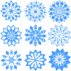 vector illustration of snowflakes