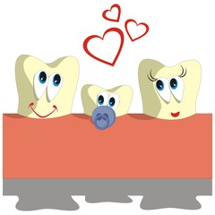 Tooth cartoon set 005