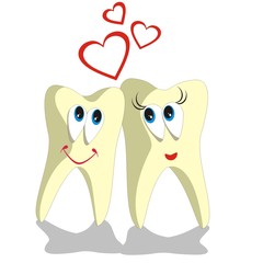 Tooth cartoon set 002