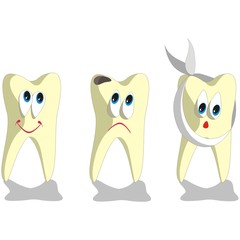 Tooth cartoon set 001