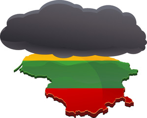Obraz premium Lituanie sous un nuage noir (détouré)